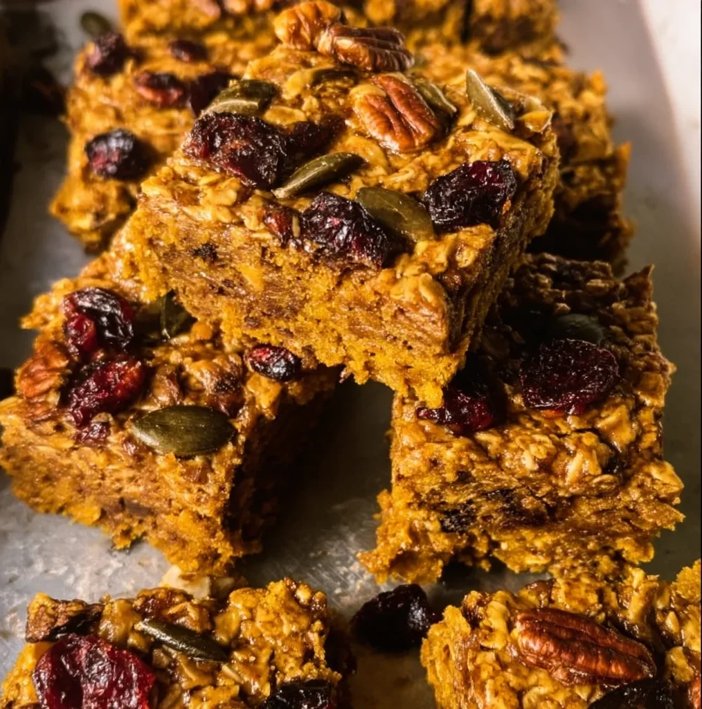 Vegan Pumpkin Oatmeal Bars
