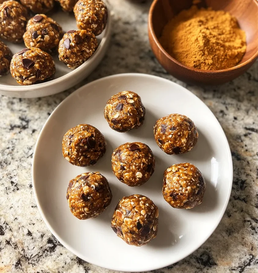 No Bake Pumpkin Spice Energy Bites