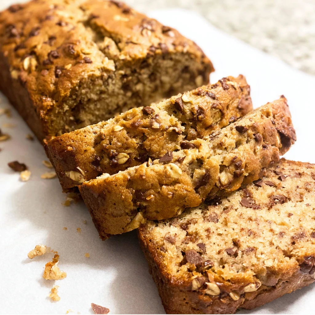 Homemade Oatmeal Banana Bread