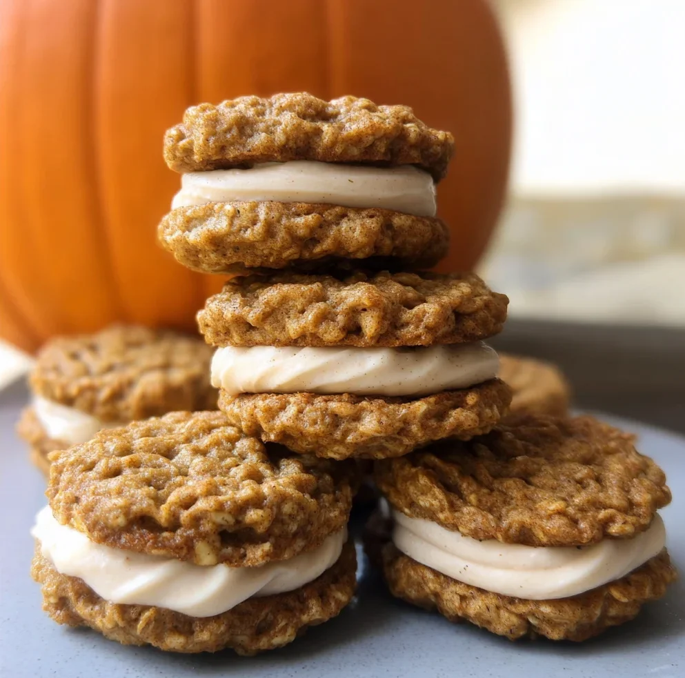 Pumpkin Spice Oatmeal Cream Pies