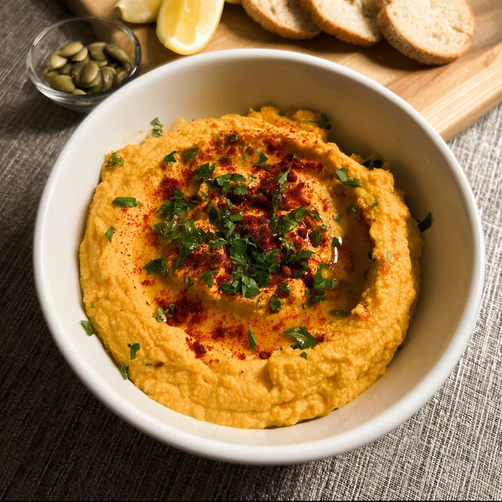 Roasted Garlic Pumpkin Hummus