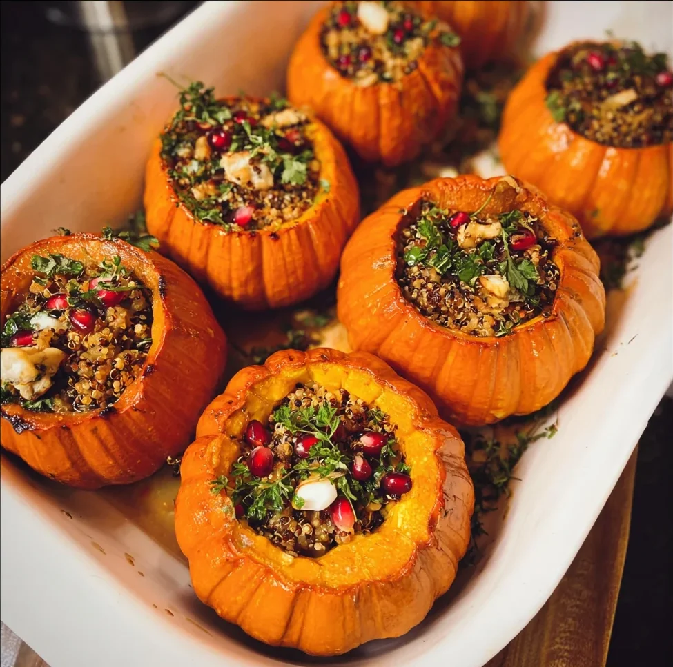 Vegan Stuffed Pumpkins with Quinoa