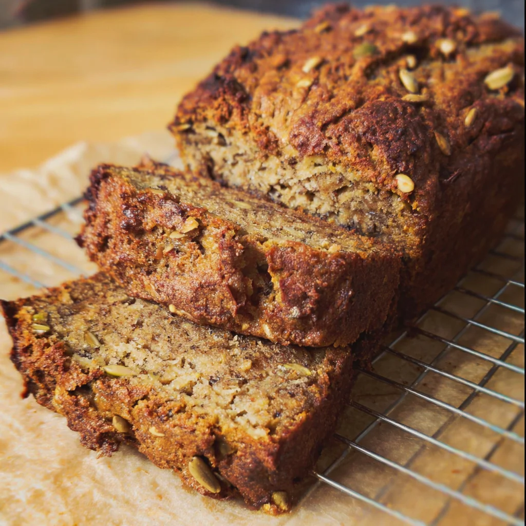 Vegan Banana Bread with Sunflower Seeds