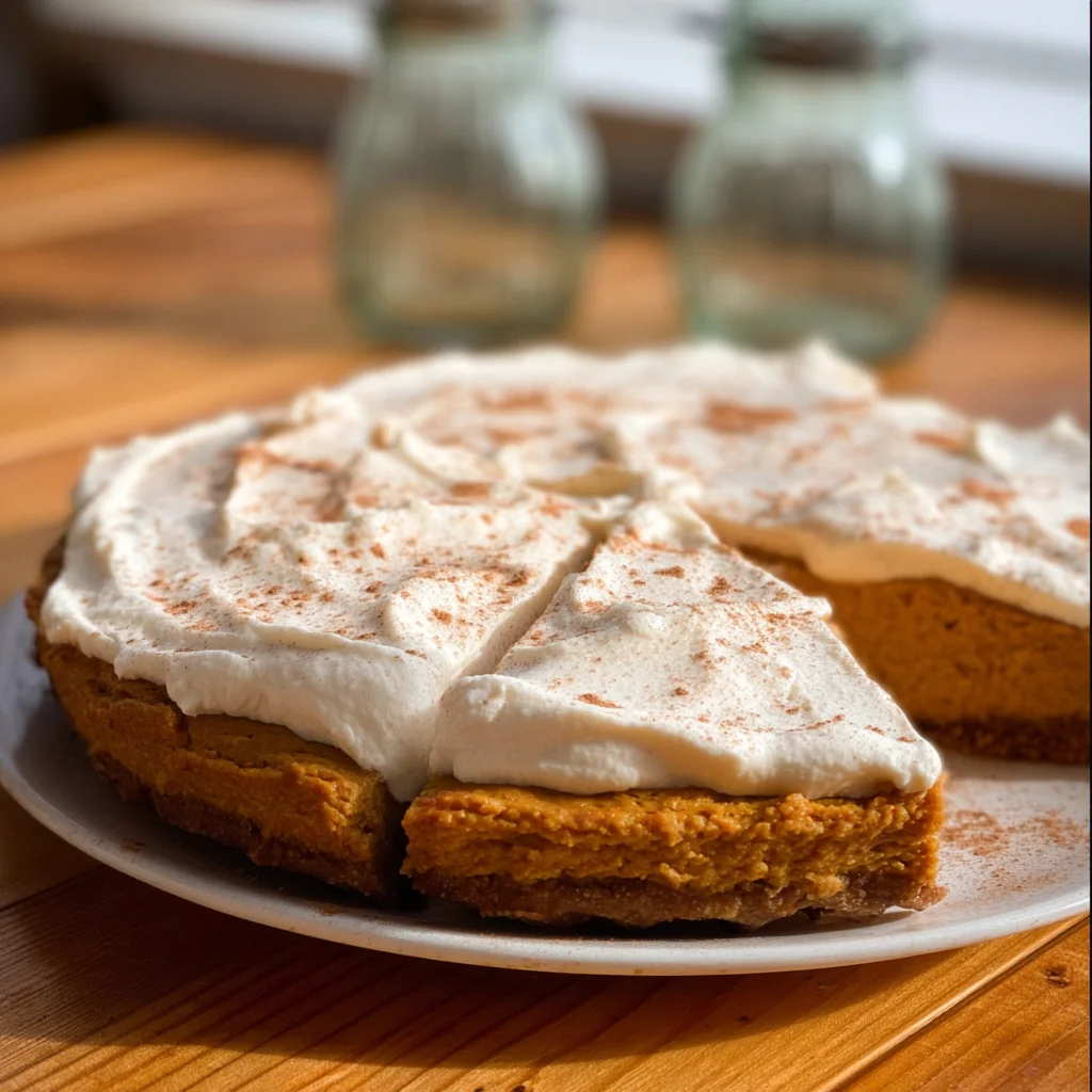 Healthy Vegan Gluten-Free Crustless Pumpkin Pie