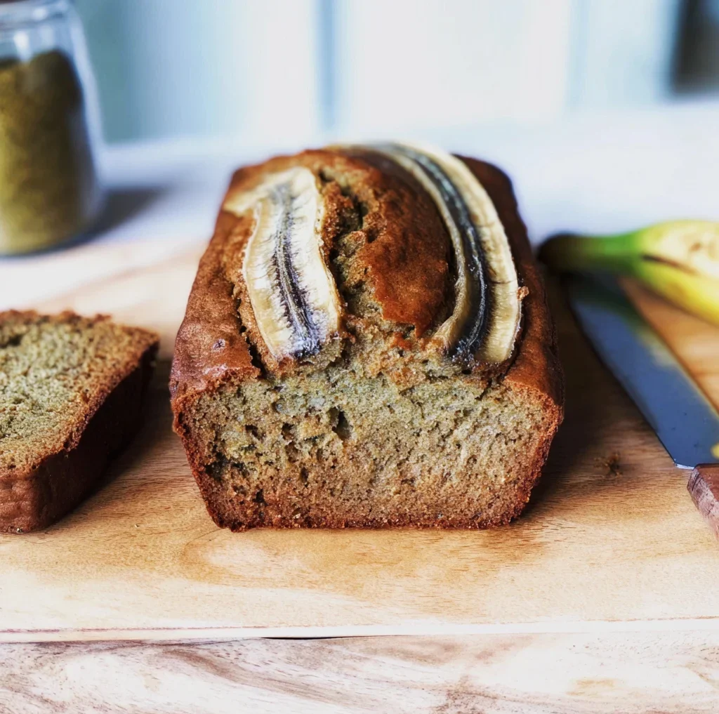 Easy Vegan Matcha Banana Bread