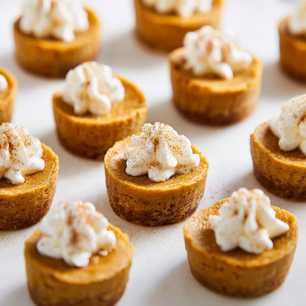 Easy Vegan Mini Pumpkin Pies with Graham Cracker Crust
