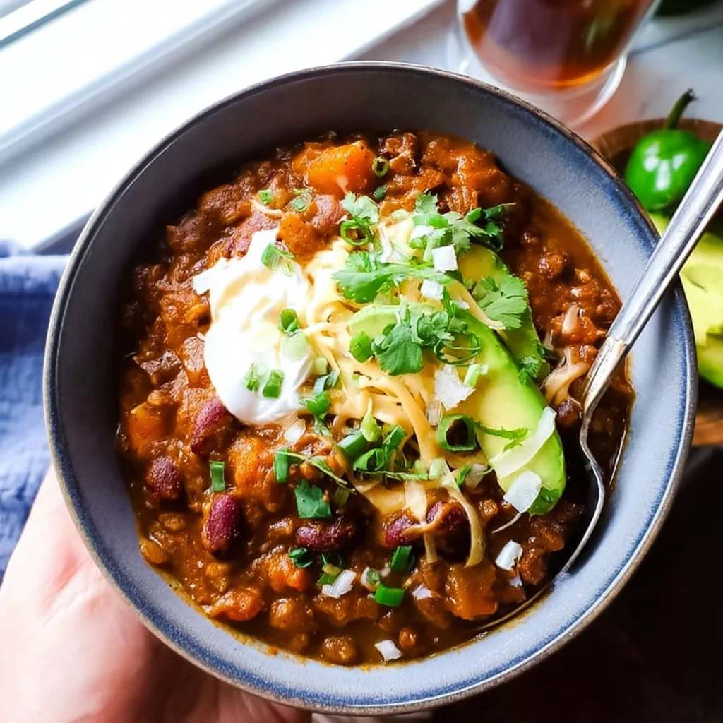 Quick 30-Min Vegetarian Pumpkin Chili