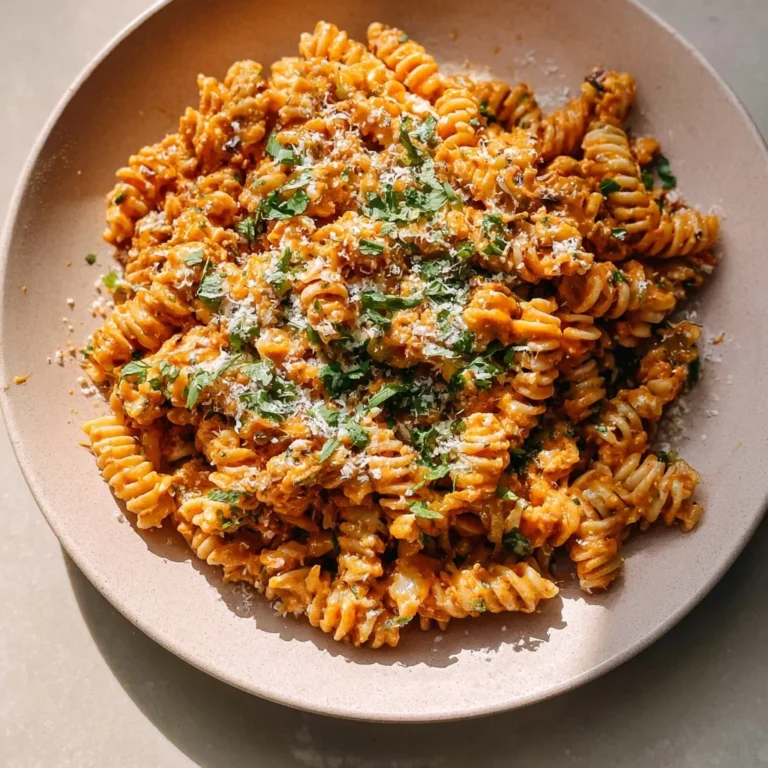 Colorful Vegan Pasta Salad with fresh vegetables and herbs